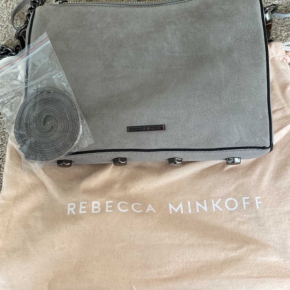 **BRAND NEW** Rebecca Minkoff Gray Suede Cross Body Bag